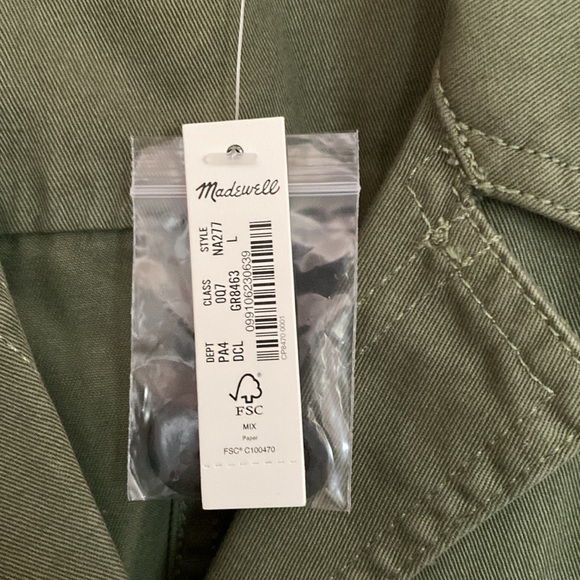 NWT Madewell Olive Toe-waist Utility Jumpsuit - Picture 7 of 7